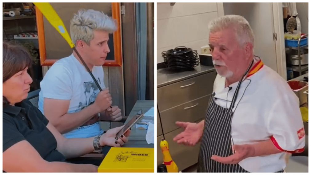 El dueño de un restaurante de España es furor en las redes sociales (TikTok/@arrozydesgracias).