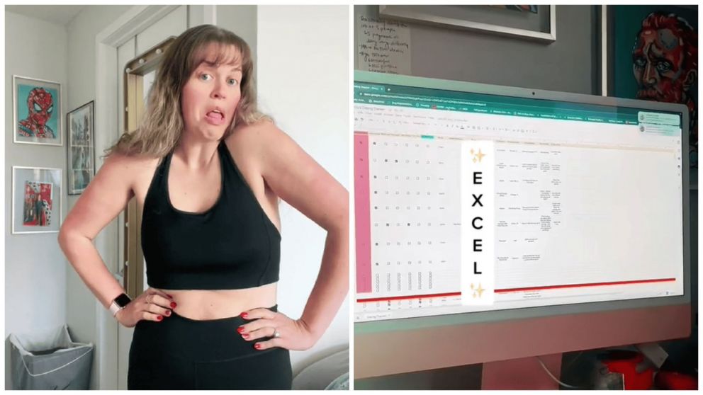 Emily es viral por organizar a los hombre con lo que habla en una planilla (TikTok@crumbletumble00).