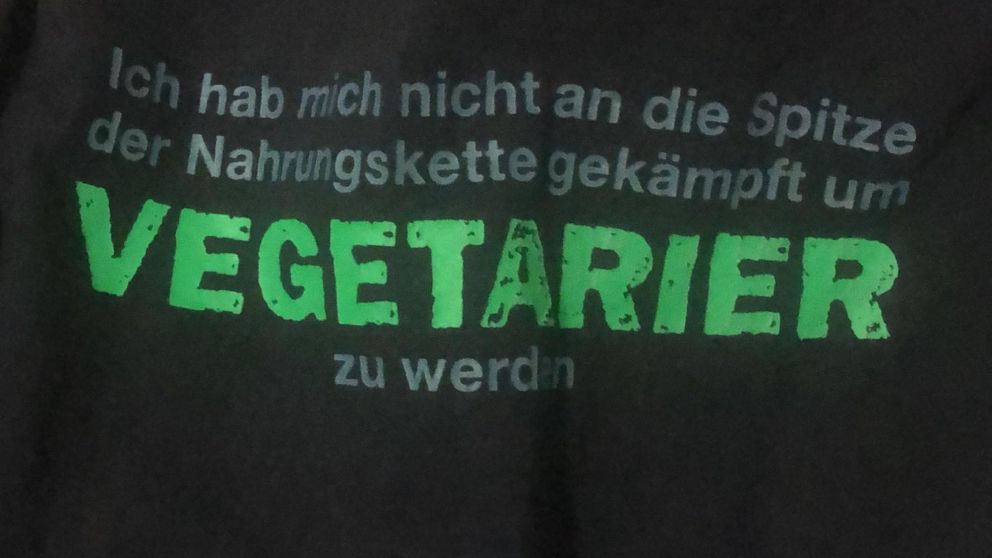 Compr� una remera con un mensaje govegan que resulto lo contrario