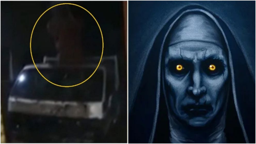 Aterrador video: graban a una bruja de escalofriante aspecto que ataca a los vecinos de un cementerio