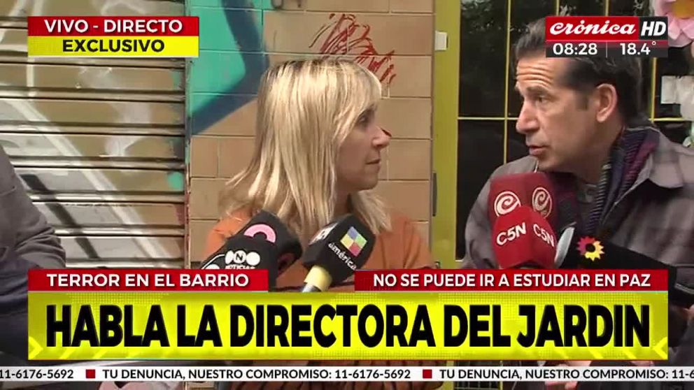 La directora del jardín maternal "De Paso Paseo" habló con la prensa (Crónica HD).