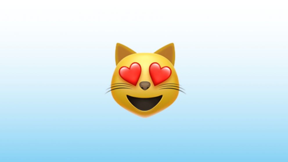 El verdadero significado detrás del emoji del gato con ojos de corazones.