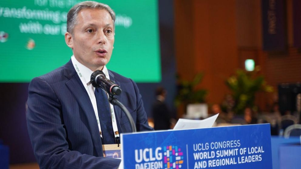 El intendente de Esteban Echeverría y presidente de Mercociudades, Fernando Gray.