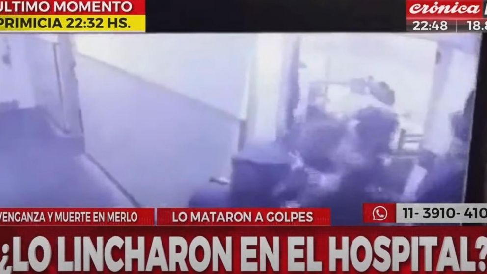El video muestra como golpean brutalmente al chofer de Argentino de Merlo fallecido.