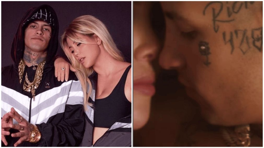 Wanda Nara y L-Gante se mostraron sin ropa en el anticipo de un tema (Instagram/@lgante_keloke).