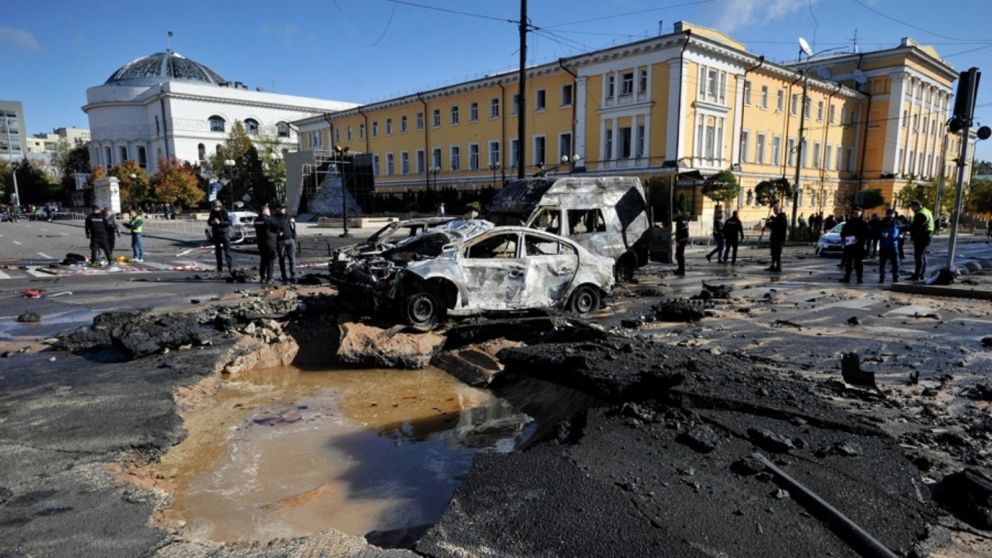 Rusia realizó este lunes un ataque masivo con misiles en distintas zonas de Ucrania (Gentileza AFP).