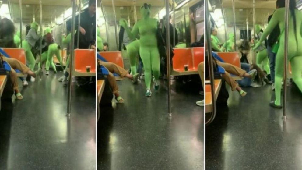 Secuencia del ataque en el subte en Nueva York (Captura de video).