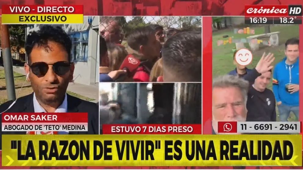 Omar Saker, el abogado del Teto Medina en la causa que involucra a La Razón de Vivir.