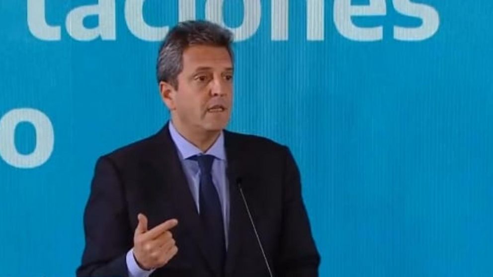 Sergio Massa presentó la medida en el Centro Cultural Kirchner (Foto captura de video).