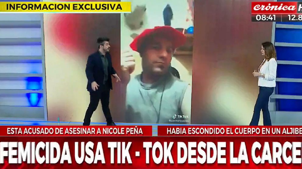 Acusado de femicidio comparte videos en TikTok desde la cárcel de Marcos Paz.