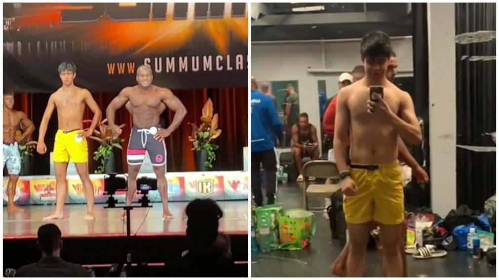 Joven es viral en TikTok porque termin� en un torneo de fisicoculturismo por una broma (@zachairious).