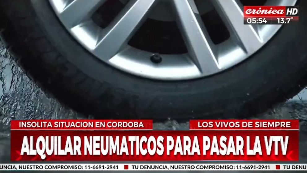 ¡Alquilan neumáticos para pasar la VTV!