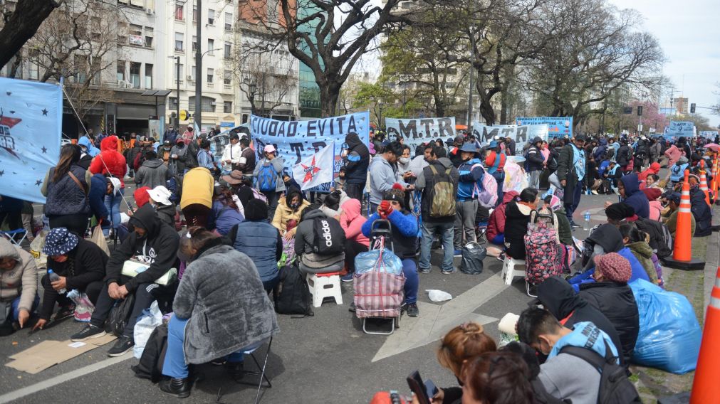 Finalizó el acampe de Unidad Piquetera y anunciaron nueva medida la próxima semana (Crónica/Hernán Nersesian).
