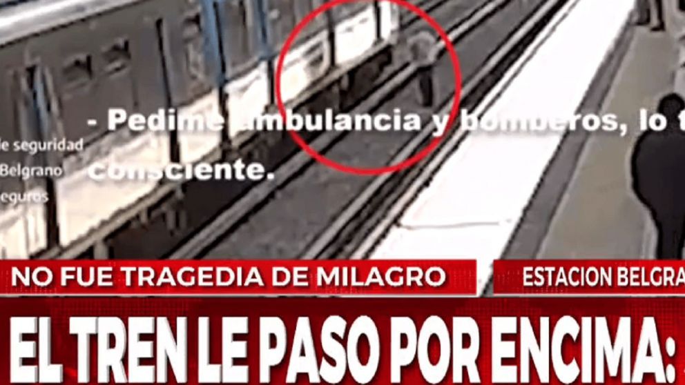 Un hombre se cayó a las vías del Tren Mitre y se salvó de milagro.