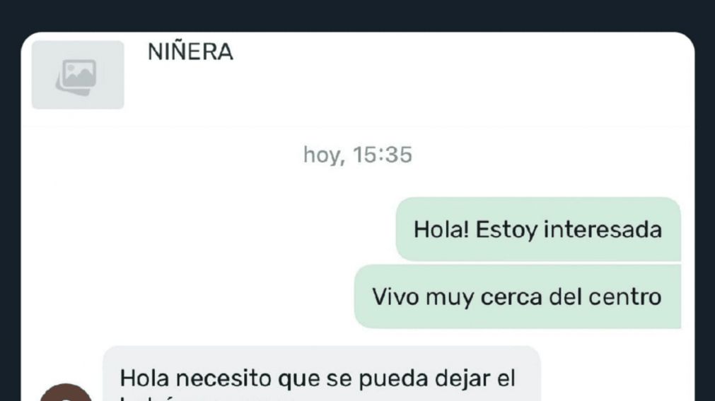 La contactaron para niñera, pero la insólita propuesta generó polémica en las redes sociales.