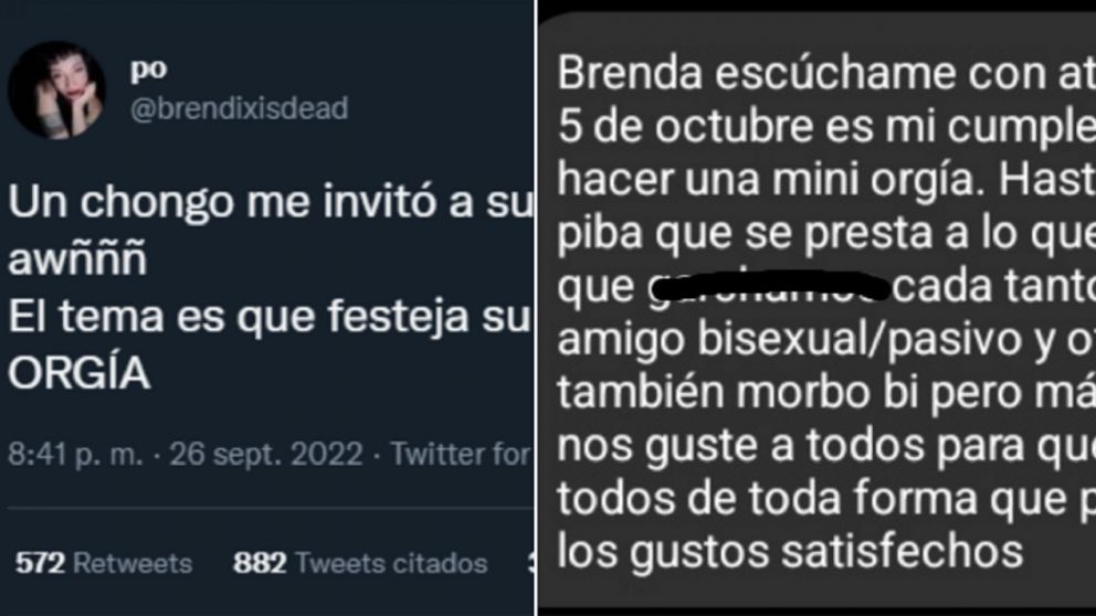 Un “chongo” la invitó a su cumpleaños y quedó impactada al conocer los detalles: “Festeja haciendo una orgía”