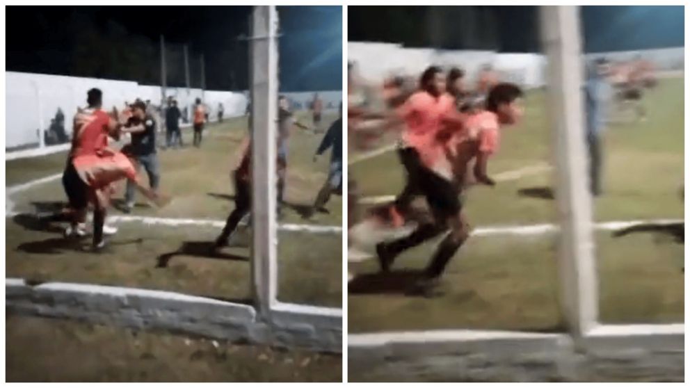 Un partido de fútbol en Corrientes terminó en batalla campal y con un herido.