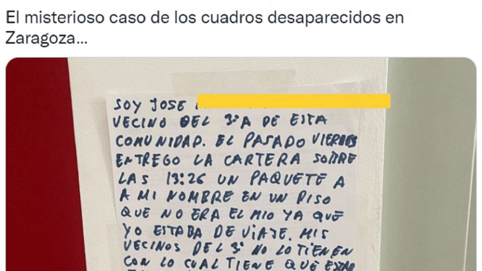 Joven tuvo que pegar un cartel en su edificio porque los vecinos se quedaron con su pedido y es viral.