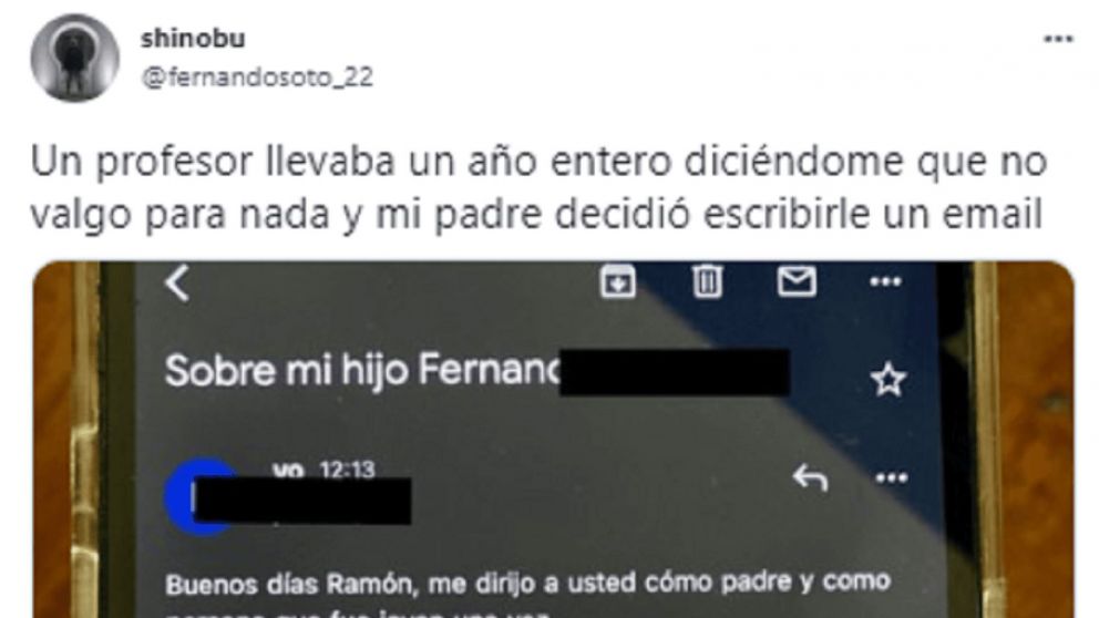"Las lecciones de vida se las doy yo": la lapidaria respuesta de un padre a un maestro que afirmaba que su hijo no llegaría "a nada en la vida"