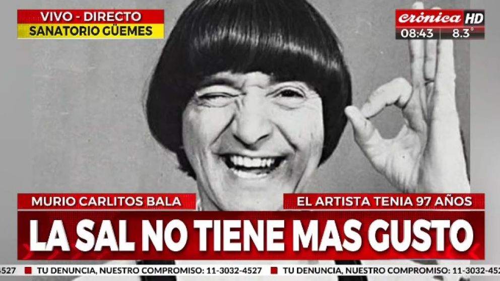 Recordamos la última entrevista de Carlitos Balá en Crónica