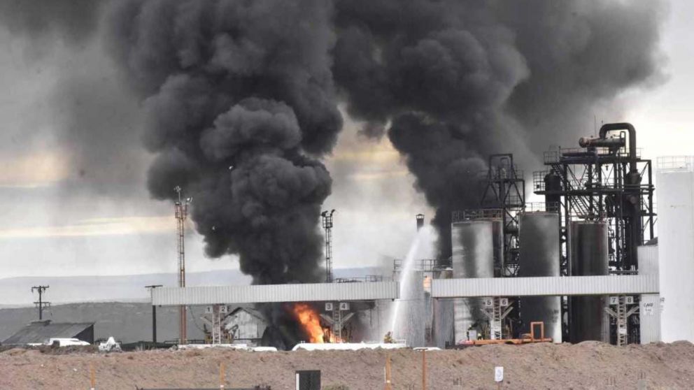 Un explosión en una refinería de Neuquén provocó tres muertes (Gentileza Río Negro).