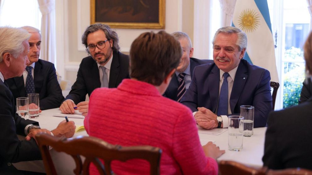 Alberto Fernández estuvo reunido con Kristalina Georgieva en Nueva York este lunes (Gentileza @CasaRosada/Twitter).