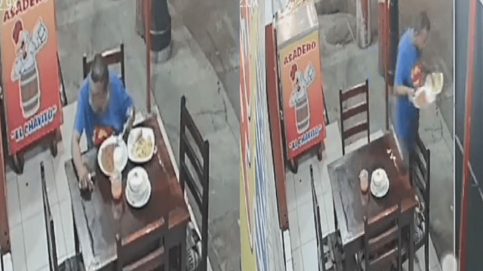 Un usuario de TikTok comparti� el momento exacto en el que un hombre se va de un restaurante sin pagar.