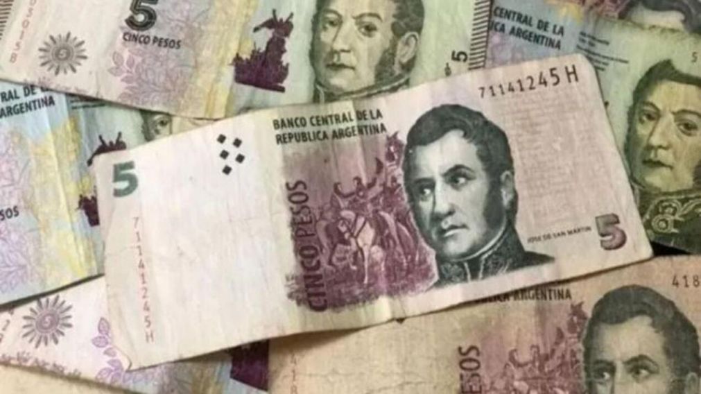 Los coleccionistas buscan un billete particular de 5 pesos (Imagen ilustrativa).