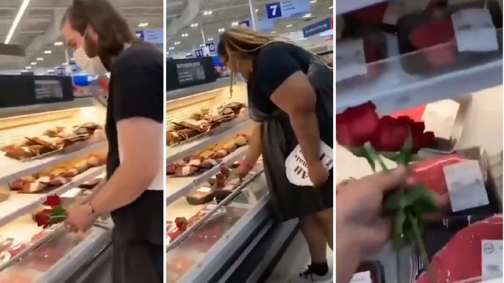Veganos realizaron un "funeral" en un supermercado para homenajear "a los ca�dos" (Imagen captura v�deo).