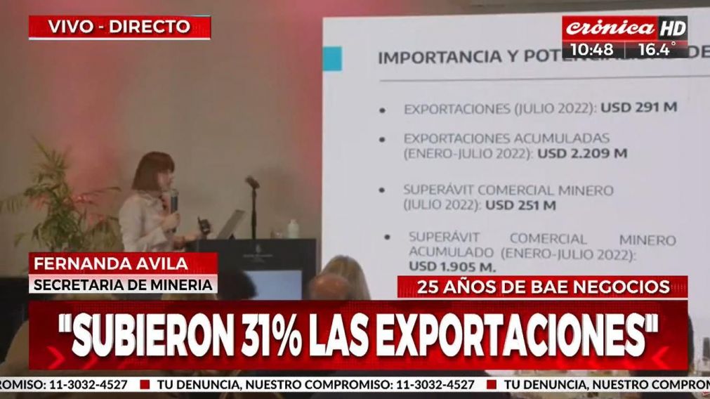 La secretaria de Minería, Fernanda Ávila, expondrá acerca del potencial del país frente a la transición energética (Crónica HD).
