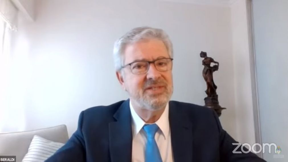 El abogado de Cristina Kirchner, Carlos Beraldi, arrancó este lunes con su alegato en la Causa Vialidad (Captura de pantalla).