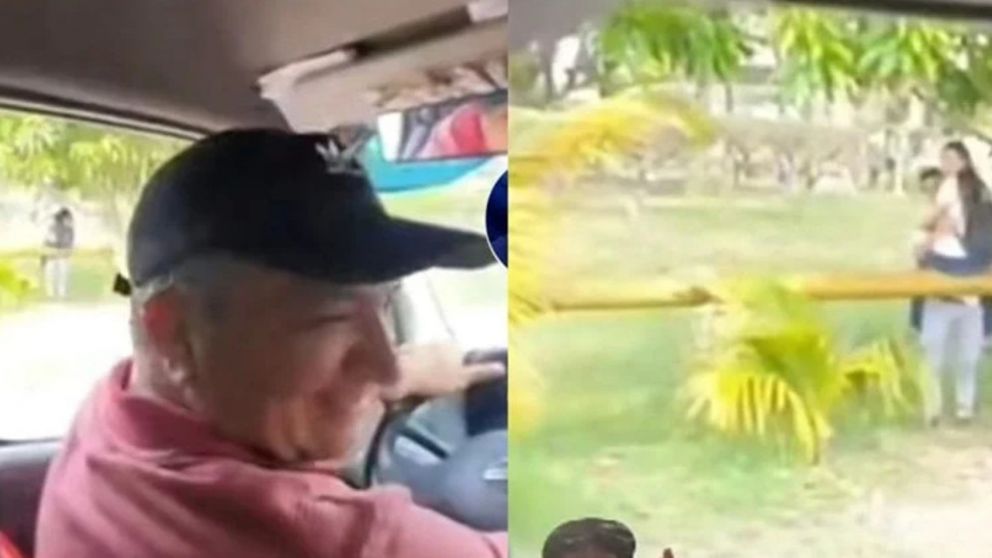 Un hombre se burló de una pareja en la vía pública y descubrió que eran su hija y su novio (Imagen captura vídeo).