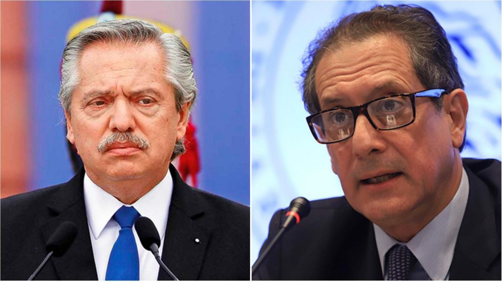Alberto Fernández y Migue Ángel Pesce, presidente del Banco Central.