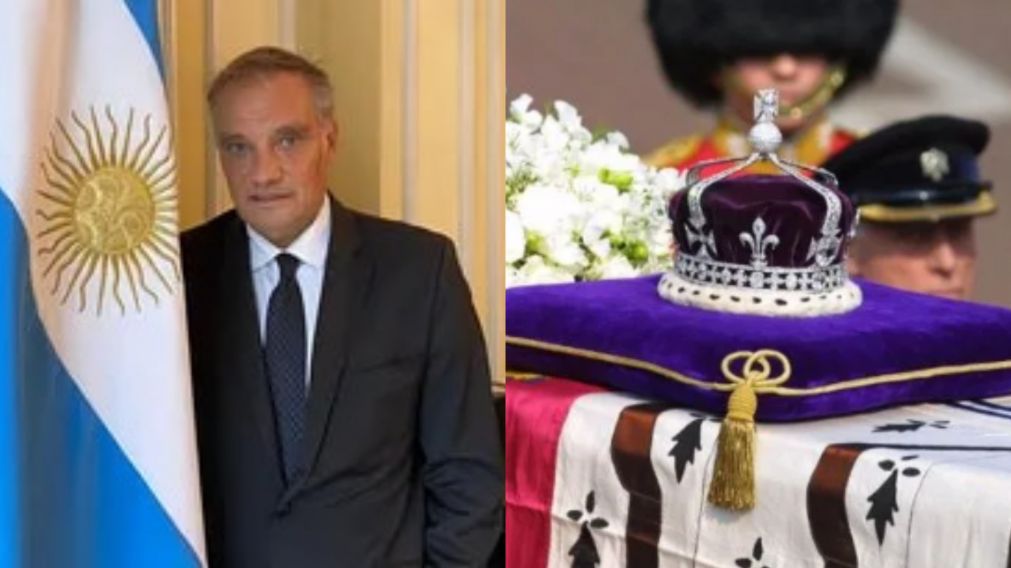 El embajador argentino estuvo en la ceremonia rindiendo sus condolencias