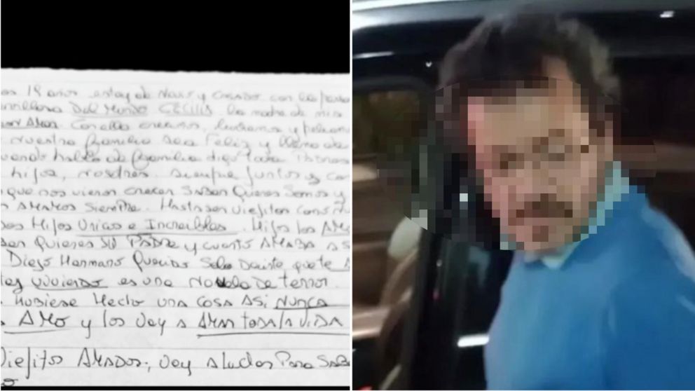La carta de puño y letra que escribió el acusado, Martín Del Río, desde la cárcel.
