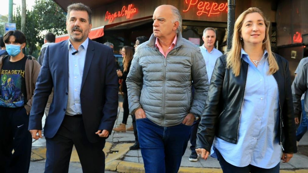 Néstor Grindetti junto al presidente del bloque Pro en Diputados, Cristian Ritondo.