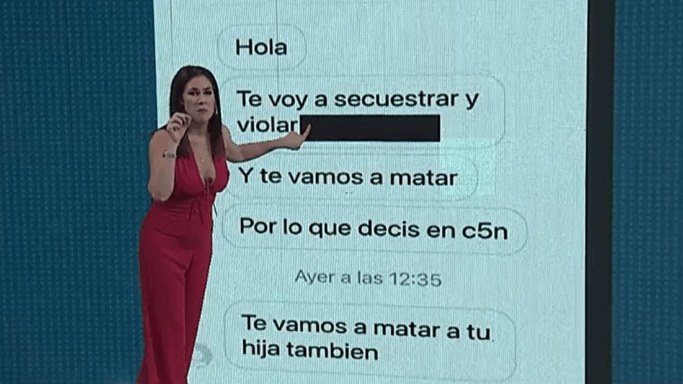 Daniela Ballester, periodista de C5N, fue amenazada de muerte y detuvieron a un sospechoso.