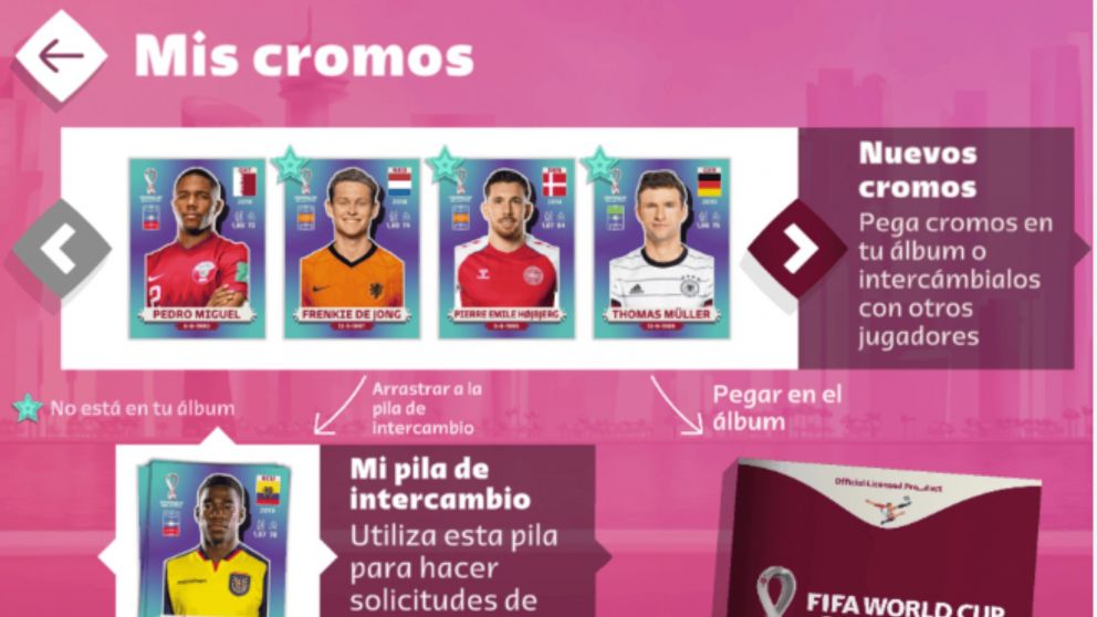 El truco para conseguir 19 sobres del álbum virtual del Mundial de Qatar 2022.