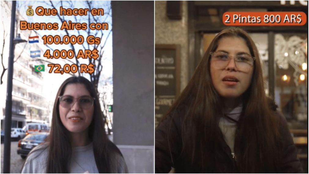 Jóvenes turistas de Paraguay visitaron Buenos Aires y su video se hizo viral (TikTok/@locosxelmundoo).