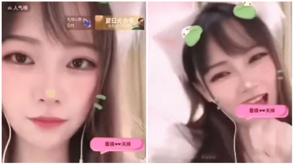 Una streamer china que se olvidó de ponerse un filtro es viral en TikTok.
