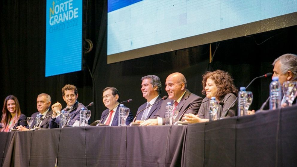 La conferencia de prensa que encabezó el gobernador de Chaco, Jorge Capitanich.