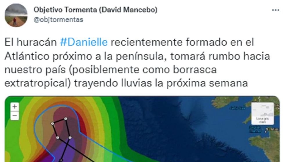 Comparten un mapa meteorológico sobre la llegada de un huracán y los usuarios bromean al respecto: "Parece un enorme..."