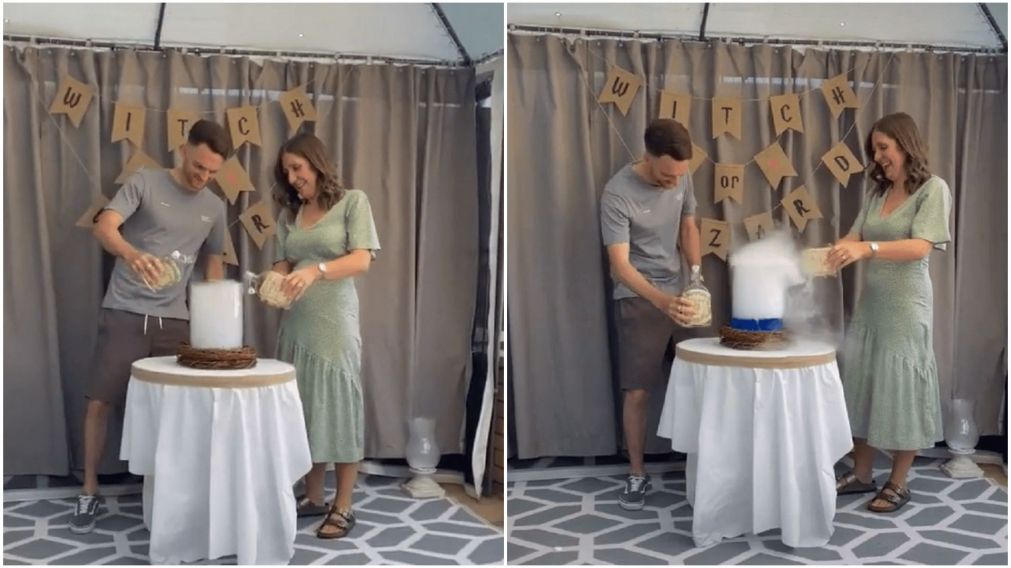 Pareja revel� el g�nero de su beb� con una fiesta de Harry Potter y el momento es viral.