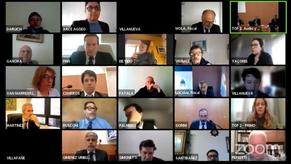 Este lunes se reanud� el juicio de la Causa Vialidad con el primero de los alegatos de las defensas (Captura de pantalla).