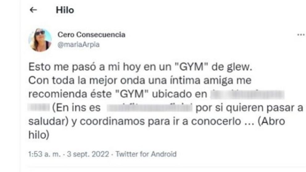 El indignante mensaje que el due�o de un gimnasio le mand� por error a una clienta: "Un asco".
