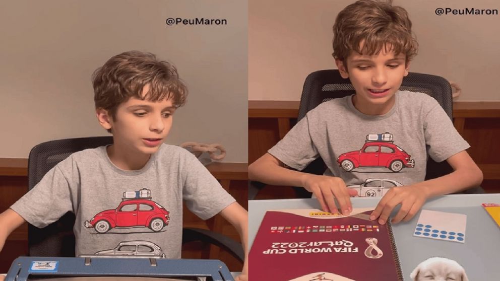 Pedro explic� en su cuenta de Instagram c�mo hace para entender el �lbum del Mundial.