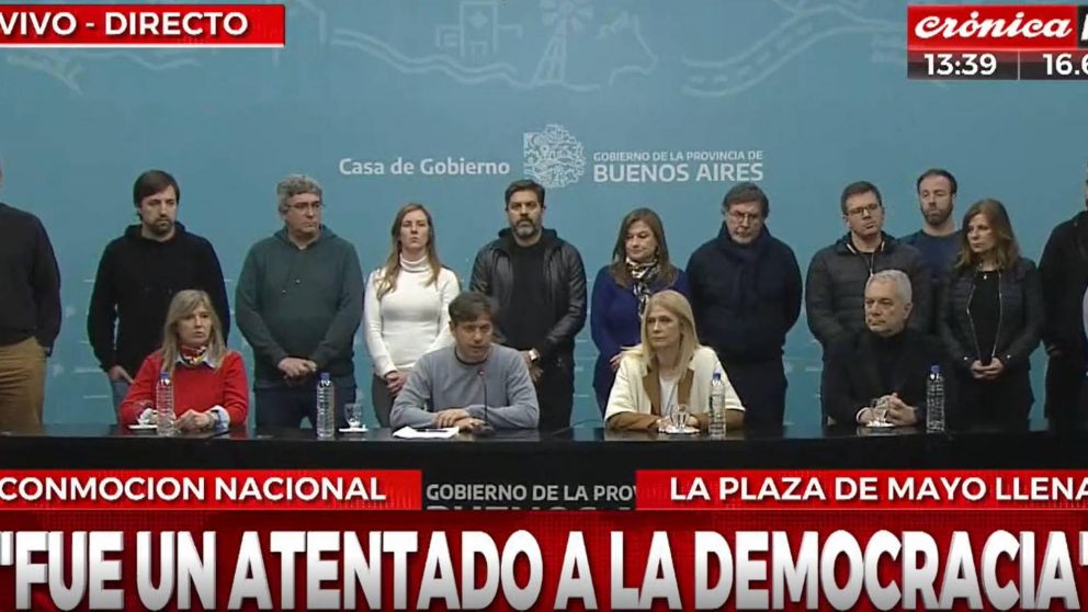 Axel Kicillof manifestó su opinión sobre el ataque a la vicepresidenta.