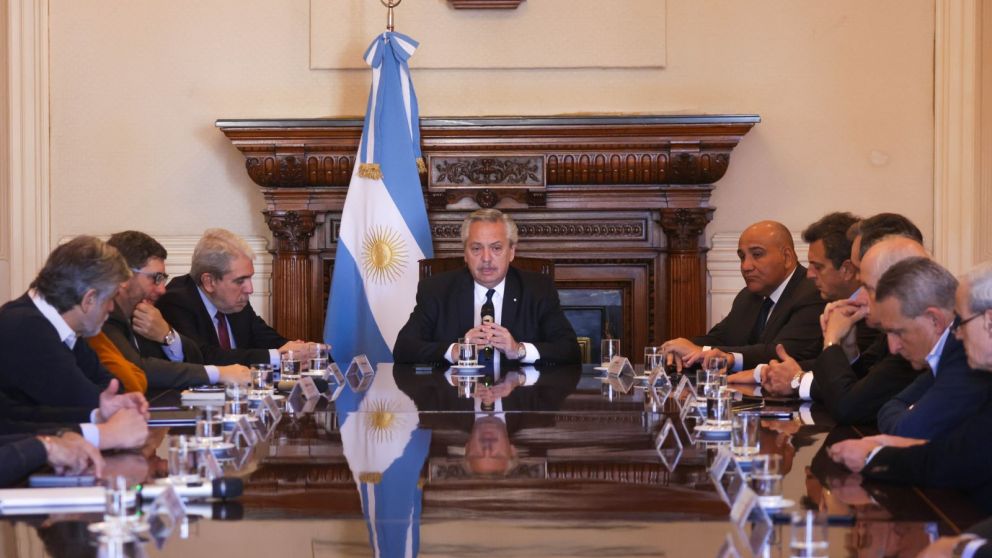 Alberto Fernández encabezó la reunión de gabinete nacional esta mañana en Casa Rosada.