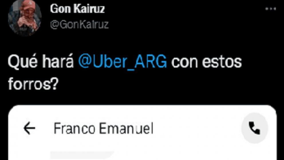 Un usuario de Twitter publicó el inesperado mensaje que recibió por parte de un conductor de Uber.