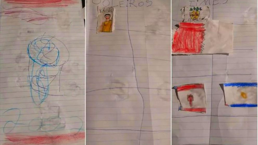 Sus padres no podían comprarle el álbum de figuritas del mundial y decidió dibujarlo: “Me dejó sin palabras”